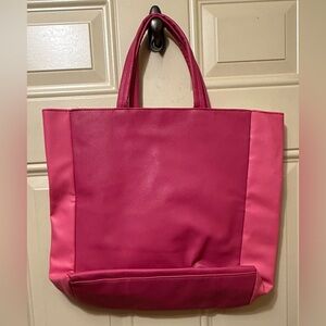 Hanae Mori Parfums Pink Vegan Leather Tote Bag by Twelve NYC